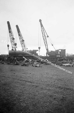 SALVAGING  WRECKED TRAIN